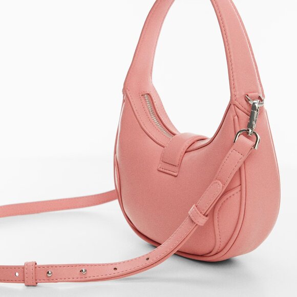Mango Pink Buckle Bag with Double Handle/NWT - Picture 3 of 13